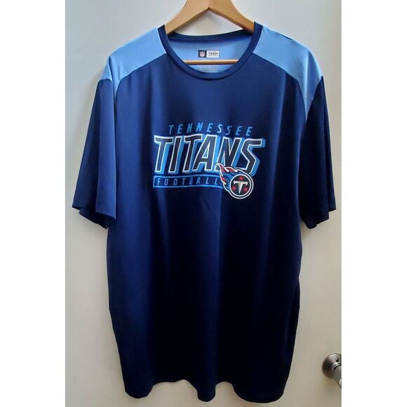 NFL Team Apparel Tennessee Titans Crew Neck Jersey T Shirt XXL 2TG Blue/Navy Red - Picture 3 of 7